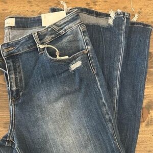 Kancan Low Rise Crop Flare Jeans